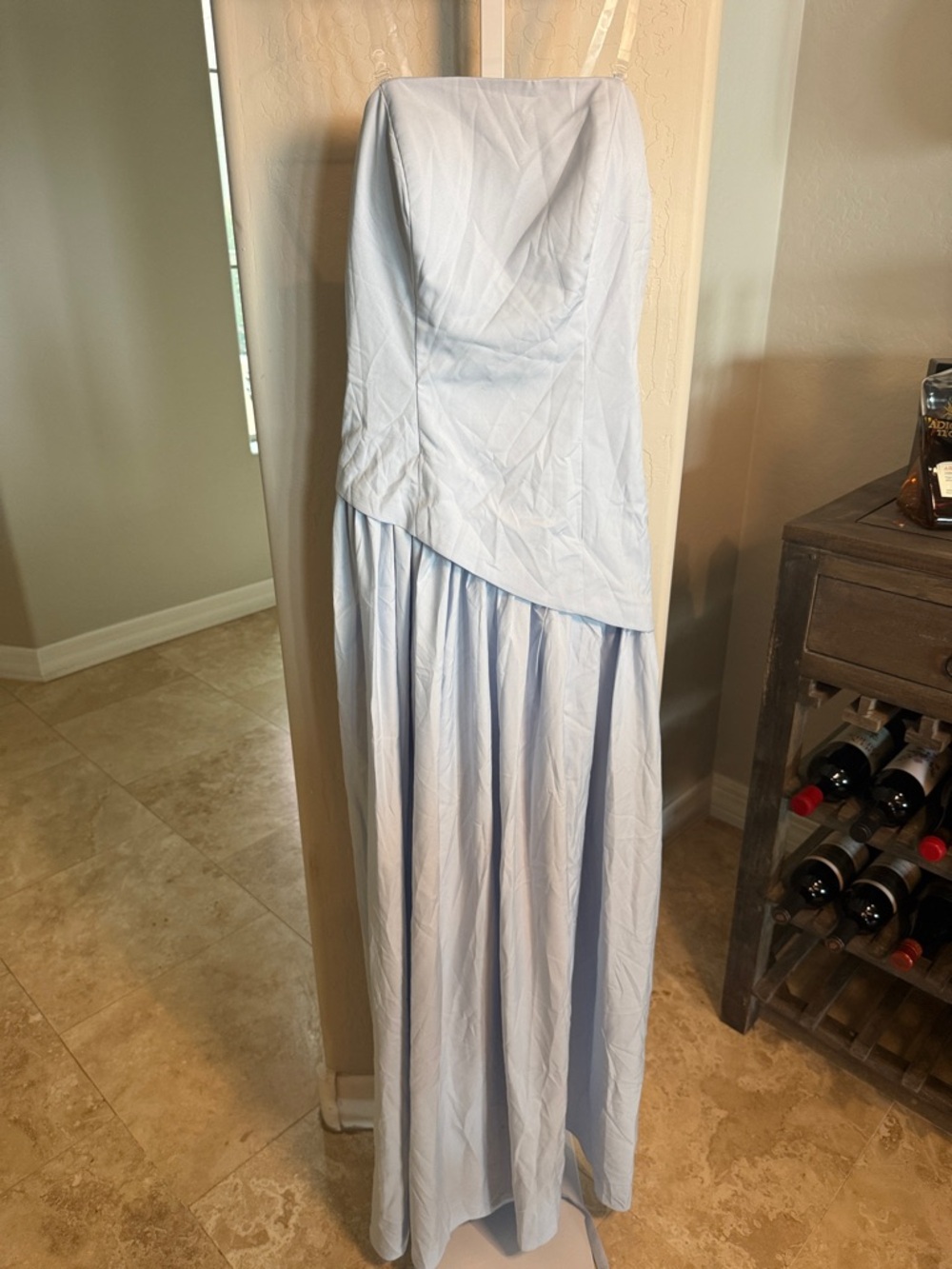 Faeriesty Strapless Light Blue Evening Gown Bridesmaid Wedding guest prom - Picture 3 of 7